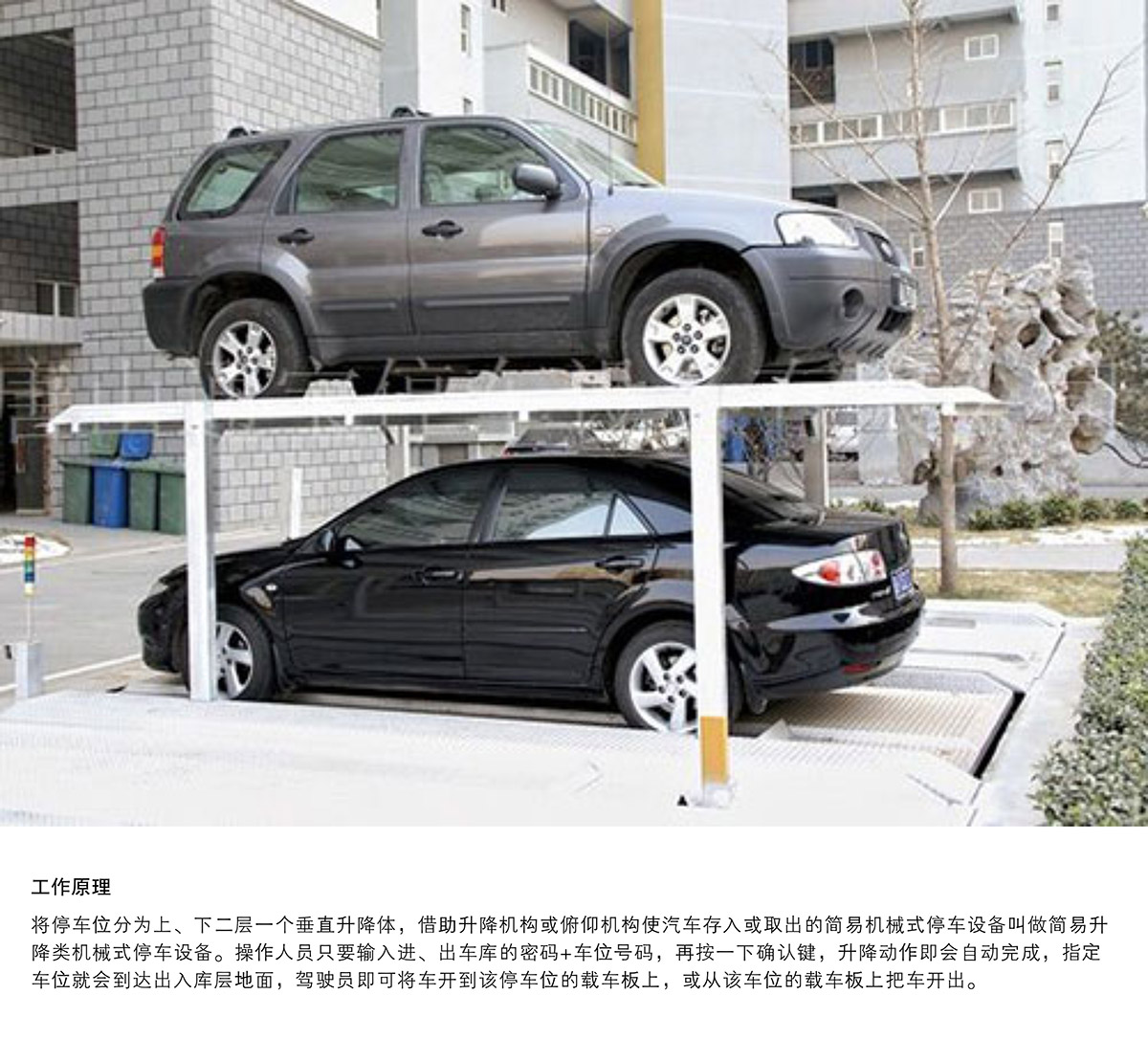 机械车位PJS2D1二层地坑简易升降停车设备工作原理.jpg