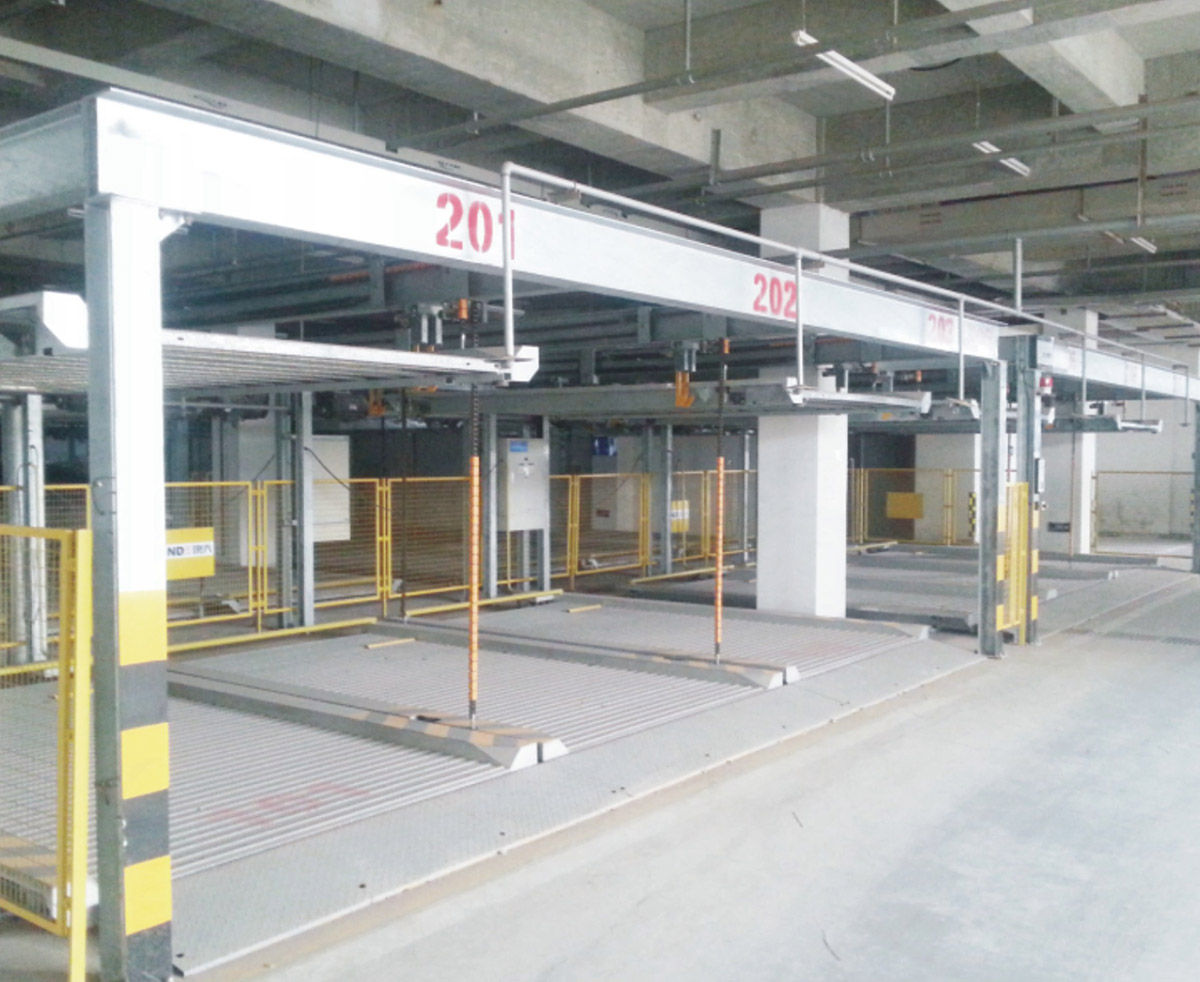 清江浦机械车位PSH2二层升降横移立体车库设备